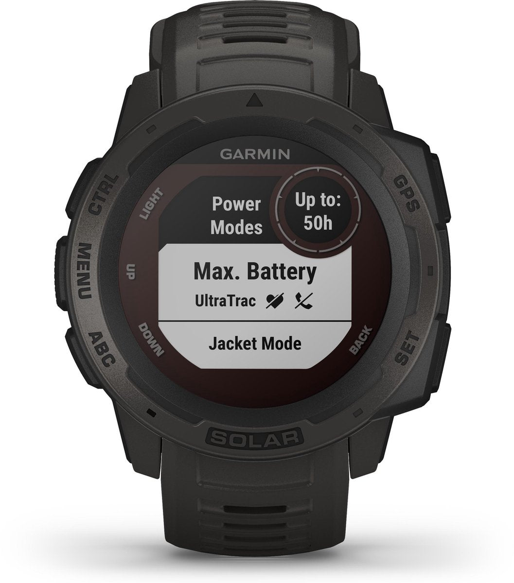 Garmin Instinct Solar Smartwatch - Robuust Sporthorloge met GPS - Waterbestendig - Graphite