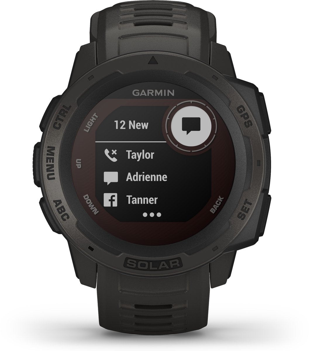 Garmin Instinct Solar Smartwatch - Robuust Sporthorloge met GPS - Waterbestendig - Graphite