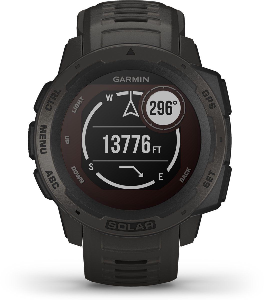 Garmin Instinct Solar Smartwatch - Robuust Sporthorloge met GPS - Waterbestendig - Graphite