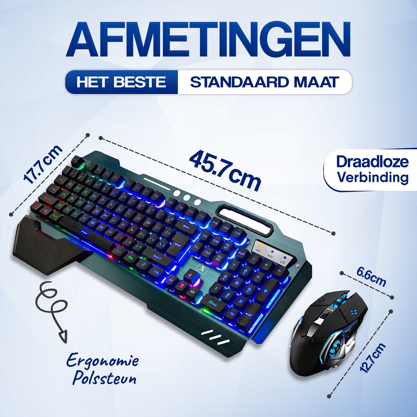 Wireless Gaming Keyboard with Mouse - PREMIUM
