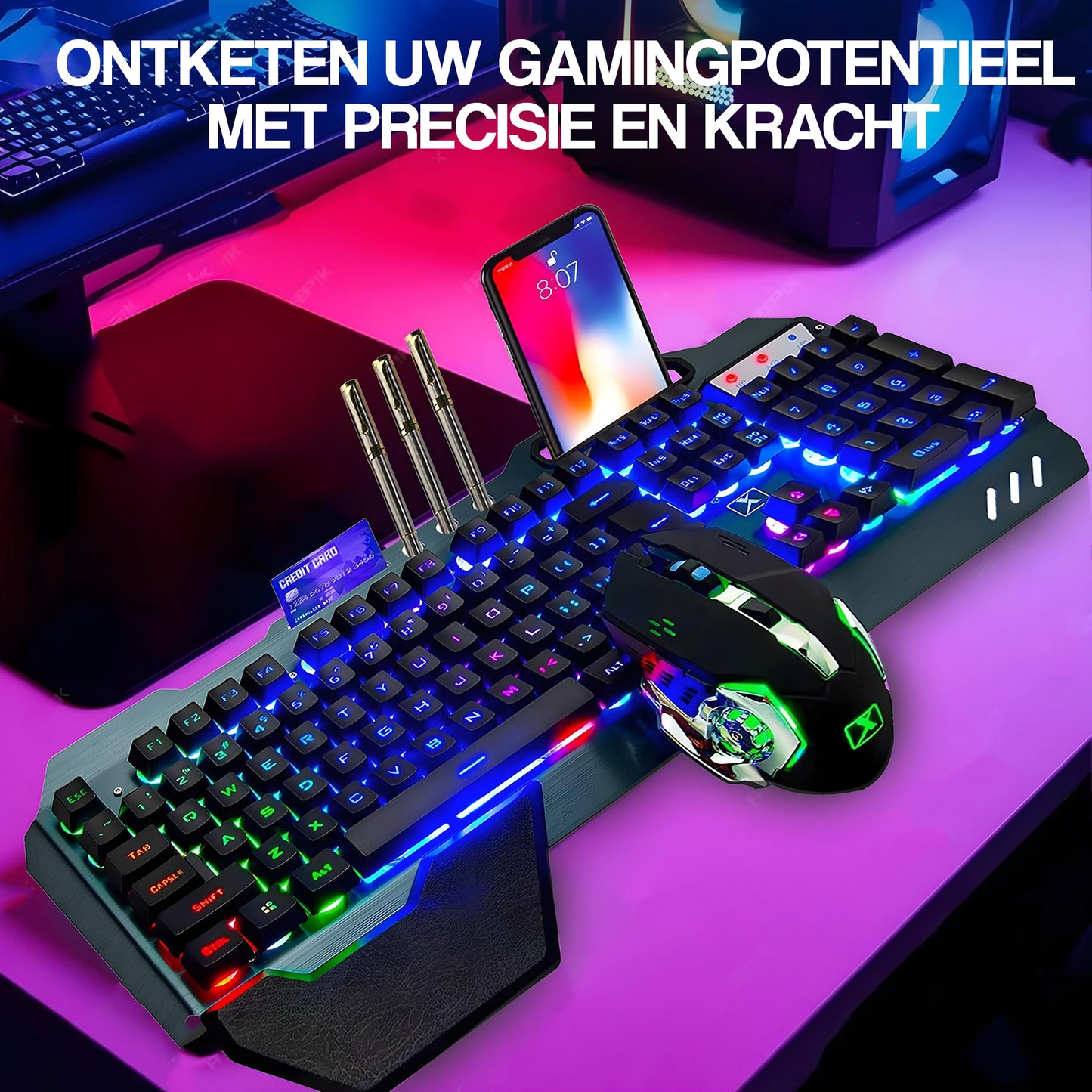 Wireless Gaming Keyboard with Mouse - PREMIUM