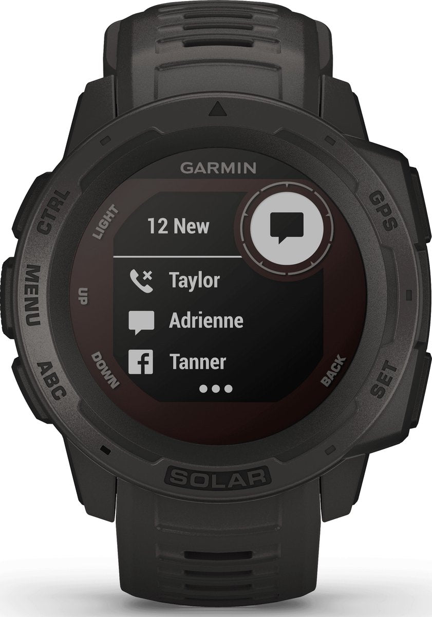 Garmin Instinct Solar Smartwatch - Robuust Sporthorloge met GPS - Waterbestendig - Graphite