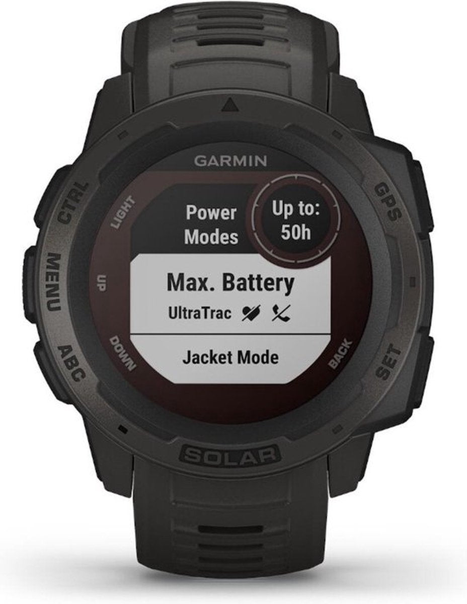 Garmin Instinct Solar Smartwatch - Robuust Sporthorloge met GPS - Waterbestendig - Graphite