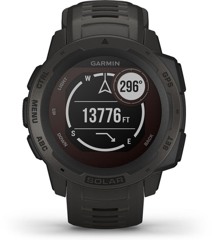 Garmin Instinct Solar Smartwatch - Robuust Sporthorloge met GPS - Waterbestendig - Graphite