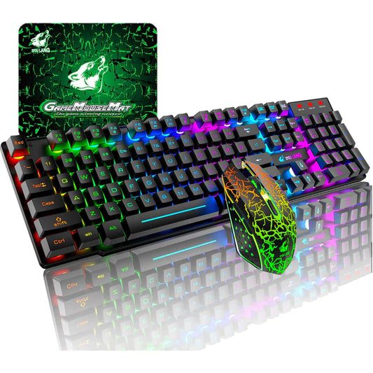 Wireless gaming keyboard with mouse