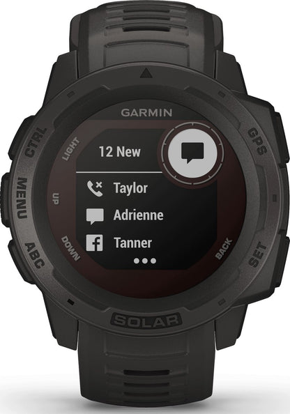 Garmin Instinct Solar Smartwatch - Robuust Sporthorloge met GPS - Waterbestendig - Graphite